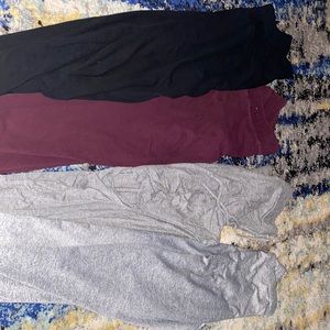 Four pairs of leggings from target American Eagle forever 21 in SHEIN